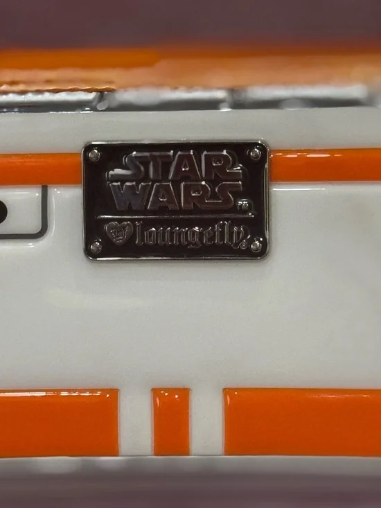 Loungefly (pre-Funko) Star Wars BB-8 Droid Zip Wallet - White & Orange - Picture 5 of 6